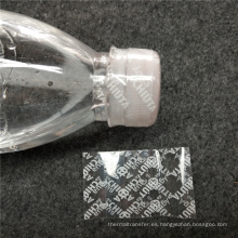 Etiqueta transparente de encogimiento de calor para botellas de agua Sello de tapa retráctil